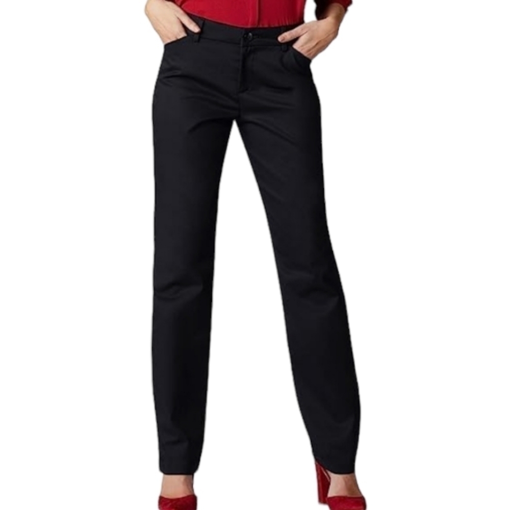 Lee Black Regular Fit Straight Leg Mid Rise Pant Size 10 Short NWOT